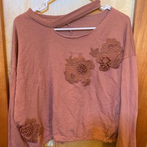 Chloe & Katie cropped choker sweater